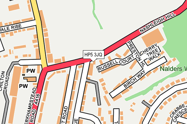 HP5 3JQ map - OS OpenMap – Local (Ordnance Survey)