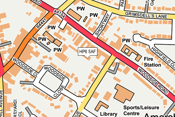 HP6 5AF map - OS OpenMap – Local (Ordnance Survey)