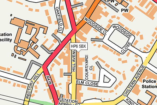 HP6 5BX map - OS OpenMap – Local (Ordnance Survey)