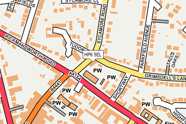 HP6 5EL map - OS OpenMap – Local (Ordnance Survey)