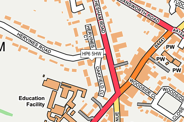 HP6 5HW map - OS OpenMap – Local (Ordnance Survey)