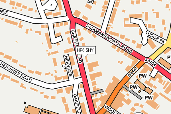 HP6 5HY map - OS OpenMap – Local (Ordnance Survey)