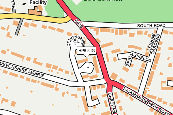 HP6 5JG map - OS OpenMap – Local (Ordnance Survey)