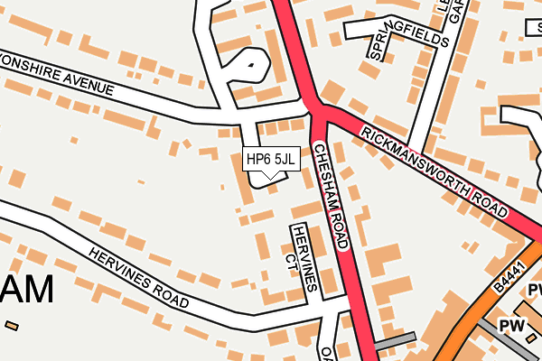 HP6 5JL map - OS OpenMap – Local (Ordnance Survey)