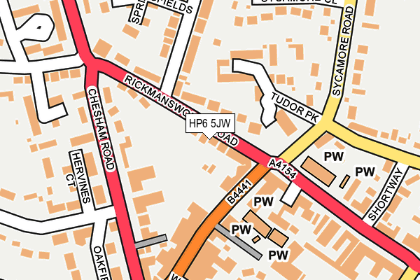 HP6 5JW map - OS OpenMap – Local (Ordnance Survey)