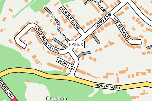 HP6 5JX map - OS OpenMap – Local (Ordnance Survey)