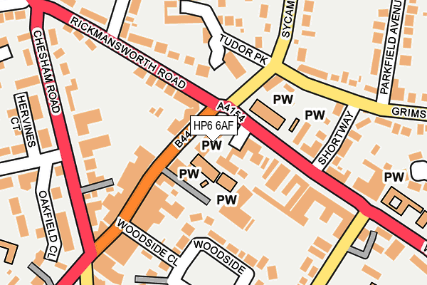 HP6 6AF map - OS OpenMap – Local (Ordnance Survey)
