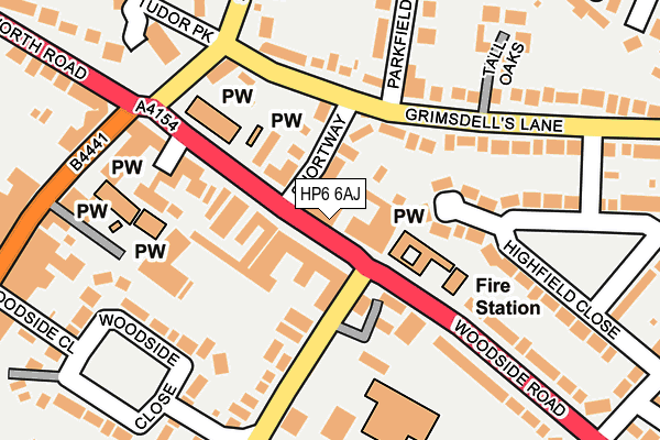 HP6 6AJ map - OS OpenMap – Local (Ordnance Survey)