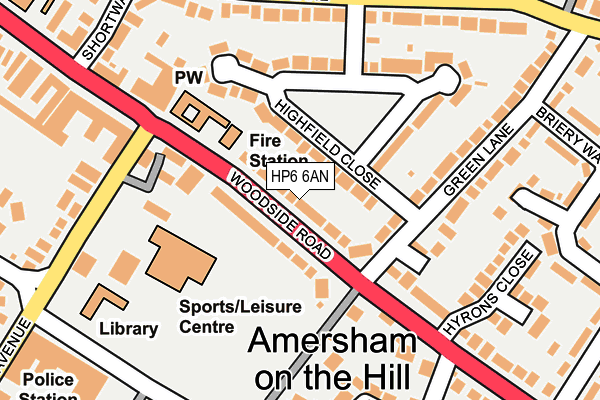 HP6 6AN map - OS OpenMap – Local (Ordnance Survey)