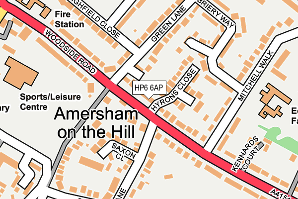 HP6 6AP map - OS OpenMap – Local (Ordnance Survey)