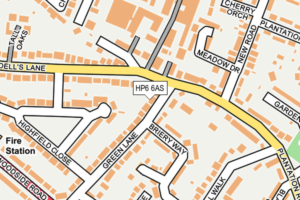 HP6 6AS map - OS OpenMap – Local (Ordnance Survey)