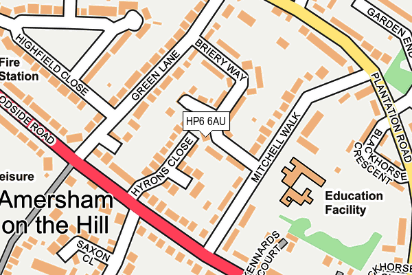 HP6 6AU map - OS OpenMap – Local (Ordnance Survey)