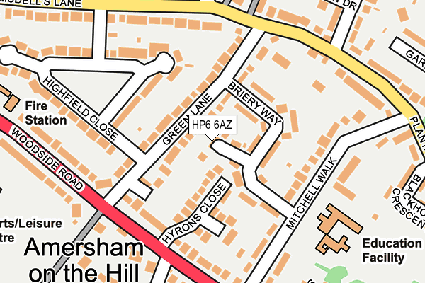HP6 6AZ map - OS OpenMap – Local (Ordnance Survey)