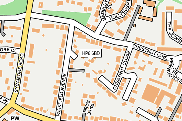 HP6 6BD map - OS OpenMap – Local (Ordnance Survey)