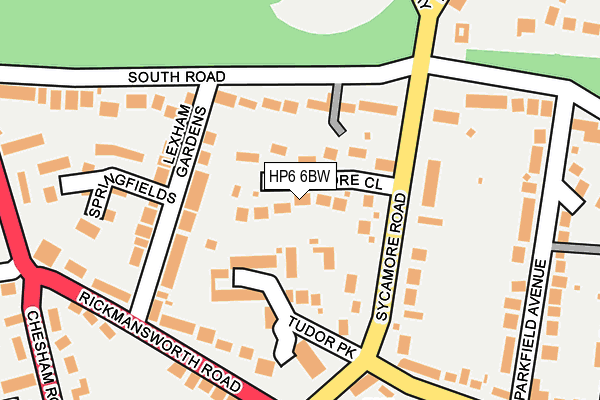 HP6 6BW map - OS OpenMap – Local (Ordnance Survey)