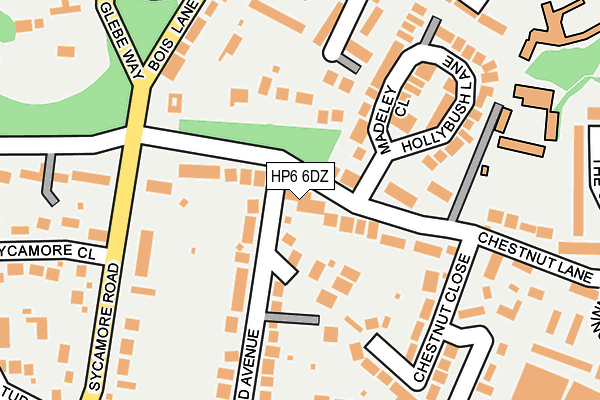 HP6 6DZ map - OS OpenMap – Local (Ordnance Survey)