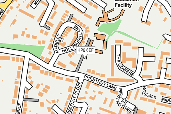 HP6 6EF map - OS OpenMap – Local (Ordnance Survey)