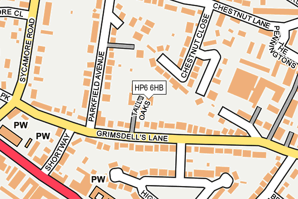 HP6 6HB map - OS OpenMap – Local (Ordnance Survey)