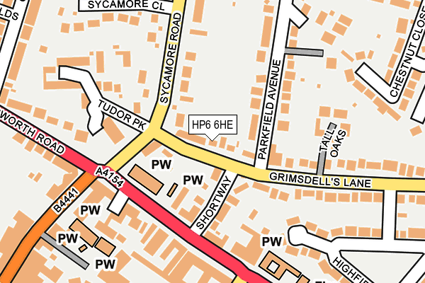 HP6 6HE map - OS OpenMap – Local (Ordnance Survey)