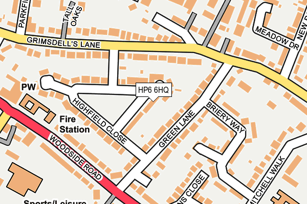 HP6 6HQ map - OS OpenMap – Local (Ordnance Survey)