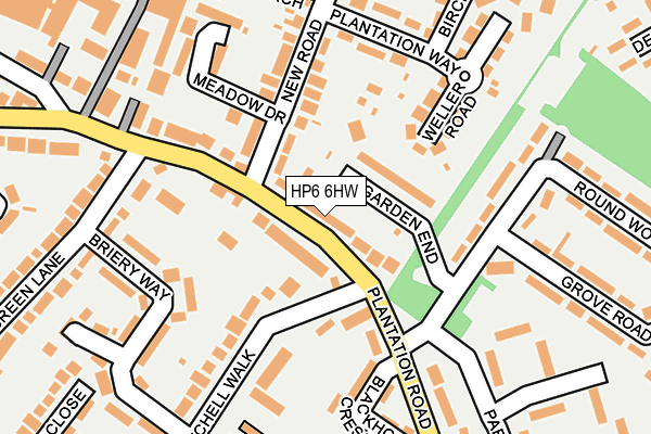 HP6 6HW map - OS OpenMap – Local (Ordnance Survey)