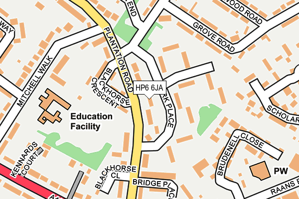 HP6 6JA map - OS OpenMap – Local (Ordnance Survey)