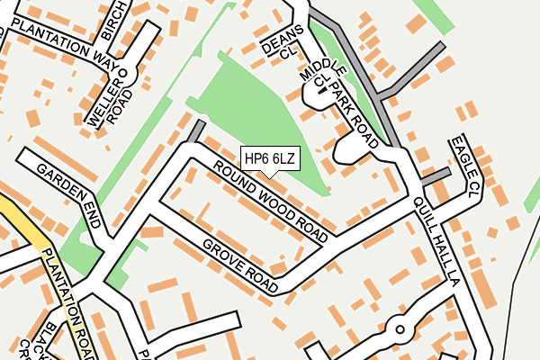 HP6 6LZ map - OS OpenMap – Local (Ordnance Survey)