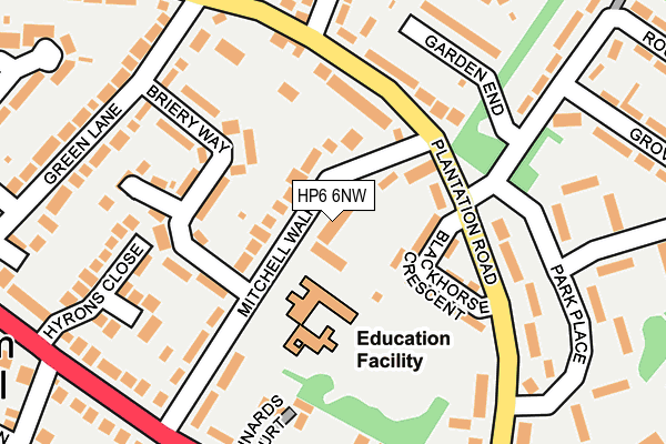 HP6 6NW map - OS OpenMap – Local (Ordnance Survey)