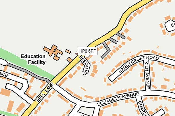 HP6 6PF map - OS OpenMap – Local (Ordnance Survey)
