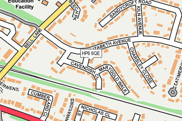 HP6 6QE map - OS OpenMap – Local (Ordnance Survey)