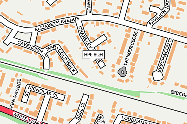 HP6 6QH map - OS OpenMap – Local (Ordnance Survey)