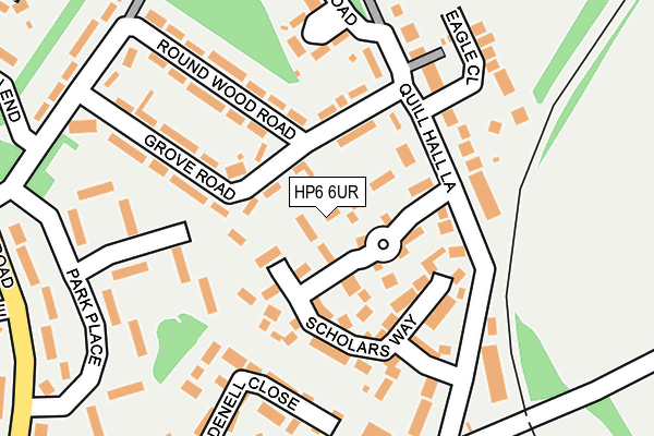 HP6 6UR map - OS OpenMap – Local (Ordnance Survey)