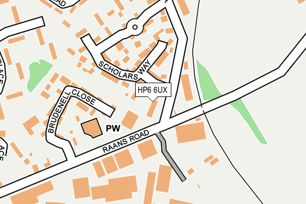 HP6 6UX map - OS OpenMap – Local (Ordnance Survey)