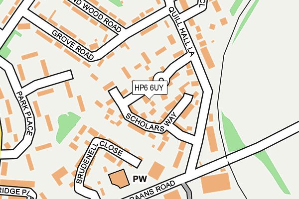 HP6 6UY map - OS OpenMap – Local (Ordnance Survey)