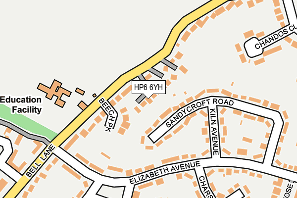 HP6 6YH map - OS OpenMap – Local (Ordnance Survey)