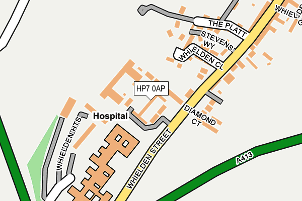 HP7 0AP map - OS OpenMap – Local (Ordnance Survey)