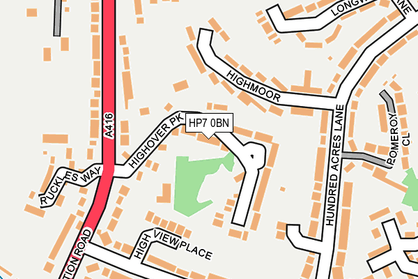 HP7 0BN map - OS OpenMap – Local (Ordnance Survey)