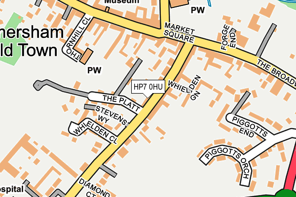 HP7 0HU map - OS OpenMap – Local (Ordnance Survey)