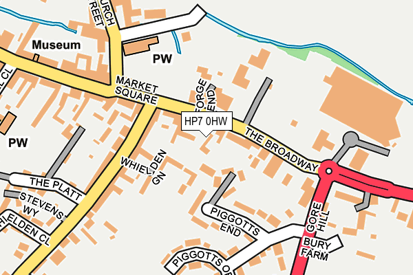 HP7 0HW map - OS OpenMap – Local (Ordnance Survey)