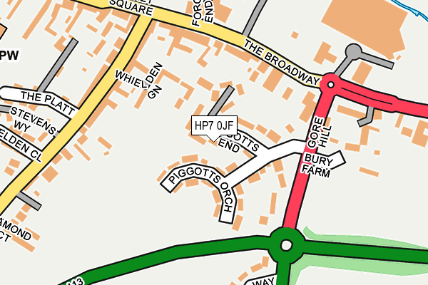 HP7 0JF map - OS OpenMap – Local (Ordnance Survey)