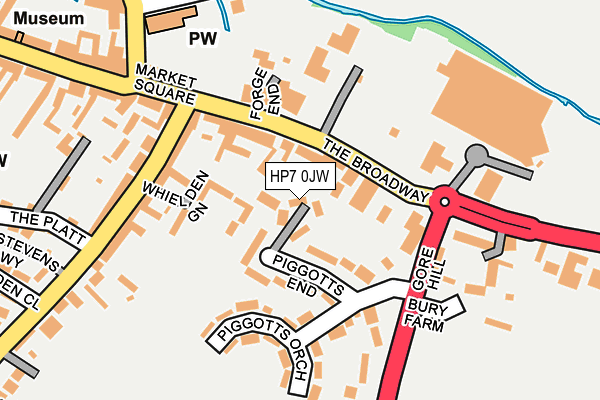 HP7 0JW map - OS OpenMap – Local (Ordnance Survey)