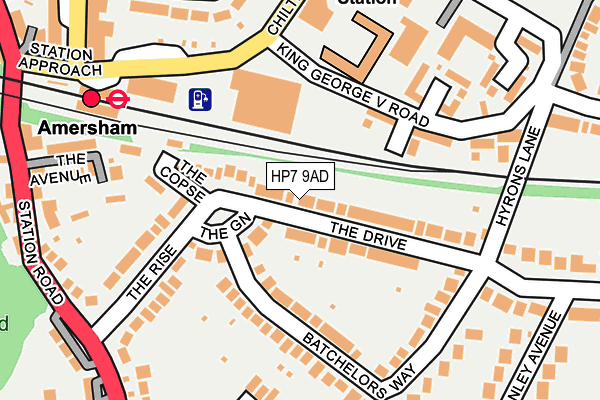 HP7 9AD map - OS OpenMap – Local (Ordnance Survey)