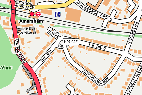 HP7 9AE map - OS OpenMap – Local (Ordnance Survey)