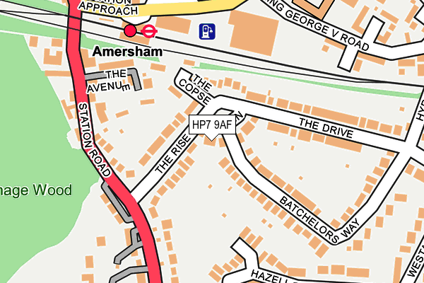 HP7 9AF map - OS OpenMap – Local (Ordnance Survey)