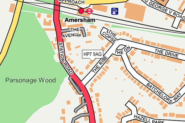 HP7 9AG map - OS OpenMap – Local (Ordnance Survey)