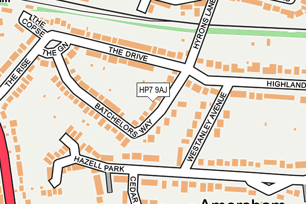 HP7 9AJ map - OS OpenMap – Local (Ordnance Survey)