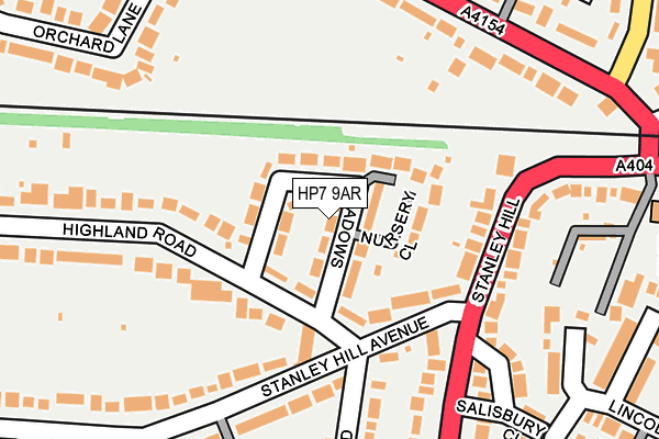 HP7 9AR map - OS OpenMap – Local (Ordnance Survey)
