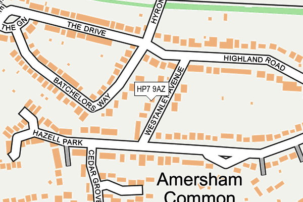 HP7 9AZ map - OS OpenMap – Local (Ordnance Survey)