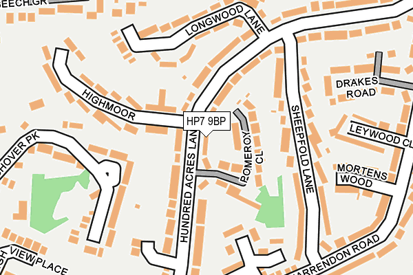 HP7 9BP map - OS OpenMap – Local (Ordnance Survey)