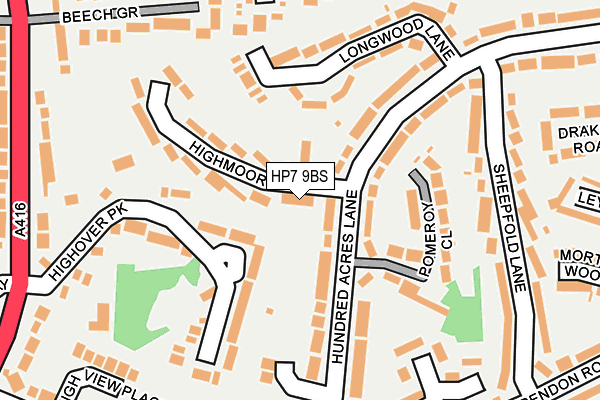 HP7 9BS map - OS OpenMap – Local (Ordnance Survey)